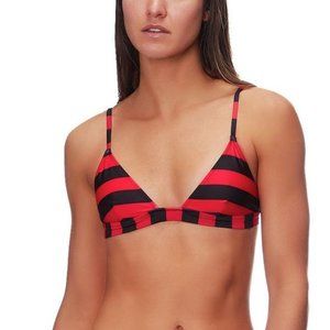BNWOT Solid & Striped Morgan Bikini Top Red Black